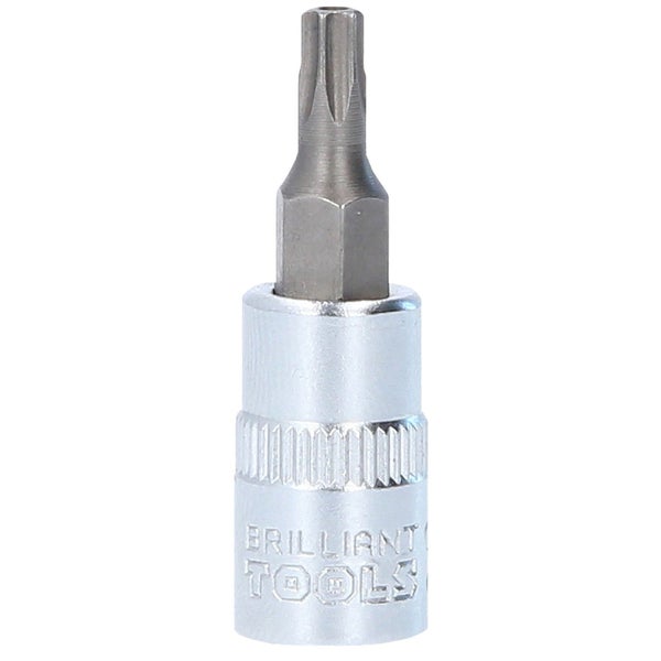 BRILLIANT TOOLS 1/4 Torx-Bit-Stecknuss mit Stirnlochbohrung TB20 - BT020983