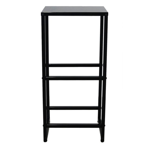 Schwarzes Pflanzenregal aus Metall