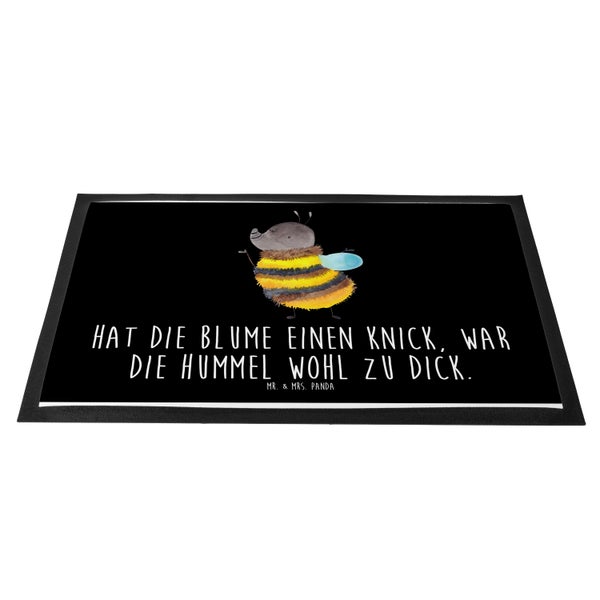 Mr. & Mrs. Panda 60 x 90 cm Fußmatte Hummel flauschig - Schwarz