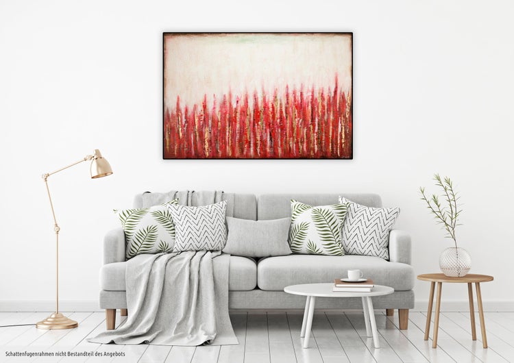 Handgemaltes Gemälde Acrylfarbe 150x100cm Gelb