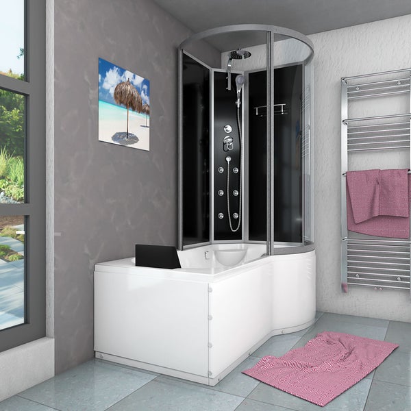 Wanne Dusche Kombination sw K50-L30-EC 170x100