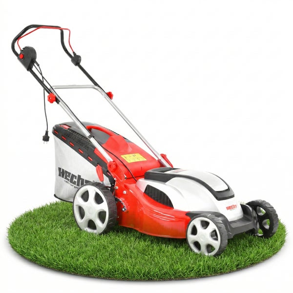 Elektrorasenmäher auf Gras