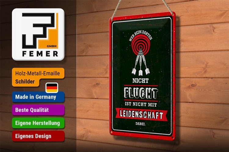 Blechschild Spruch 20x30cm Wer beim Daten nicht flucht