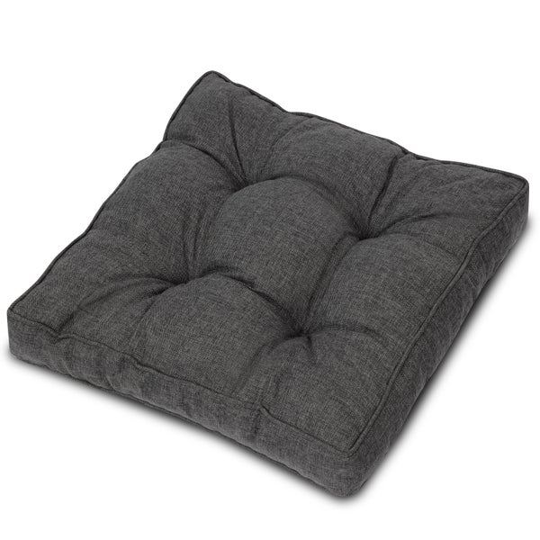 Quadratisches Sitzkissen mit Steppung für Gartenmöbel aus Textil