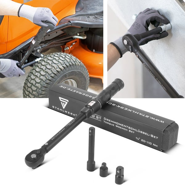 STAHLWERK Drehmomentschlüssel TWS-110 ST 72 Zähne 20-110 Nm 3/8“ Umschaltknarre