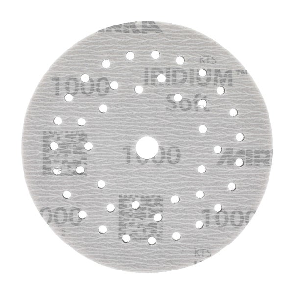 Mirka Iridium Soft Schleifscheiben Ø 125 mm / Korn P1000 / Klett Multifit / 20 Stück / schaumbasiertes Schleifmittel für präzises Trockenschleifen, Klarlackschliff, Finish