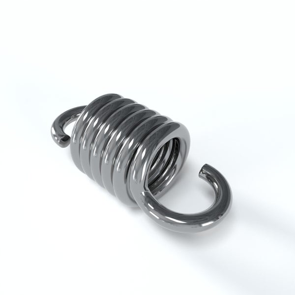 Zugfeder aus Metall mit Hakenenden