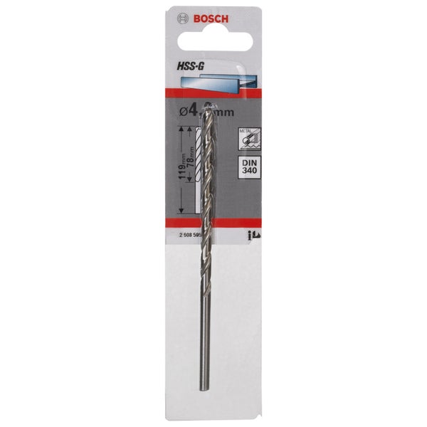 Bosch 1x Metallbohrer HSS-G DIN 340 4,2 x 78 x 119 mm - 2608595680