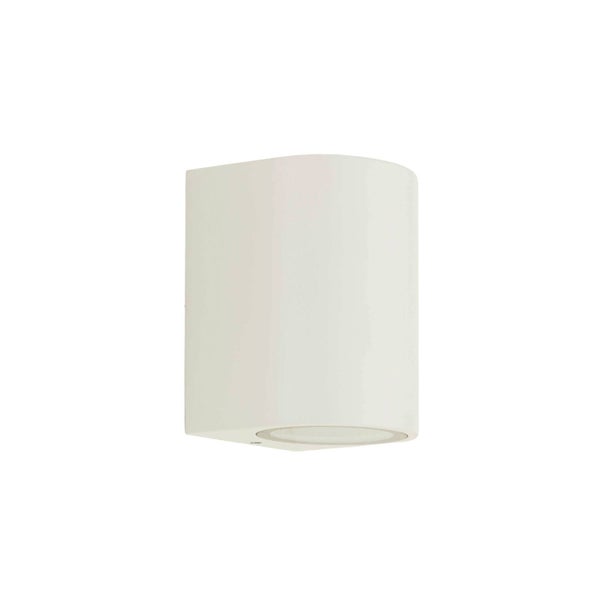 PRIOS Wandleuchte außen Tetje (Modern) in Weiß aus Aluminium (1 flammig, GU10) - Außenwandleuchten Wandlampe Led Außenlampe Outdoor für Außenwand/Hauswand Haus Terrasse & Balkon