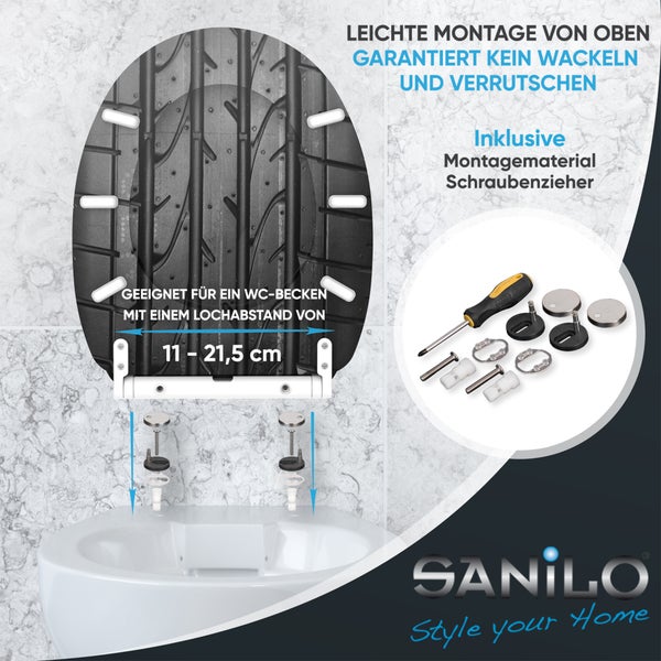 WC-Sitz mit Absenkautomatik & Top Fix Tyre