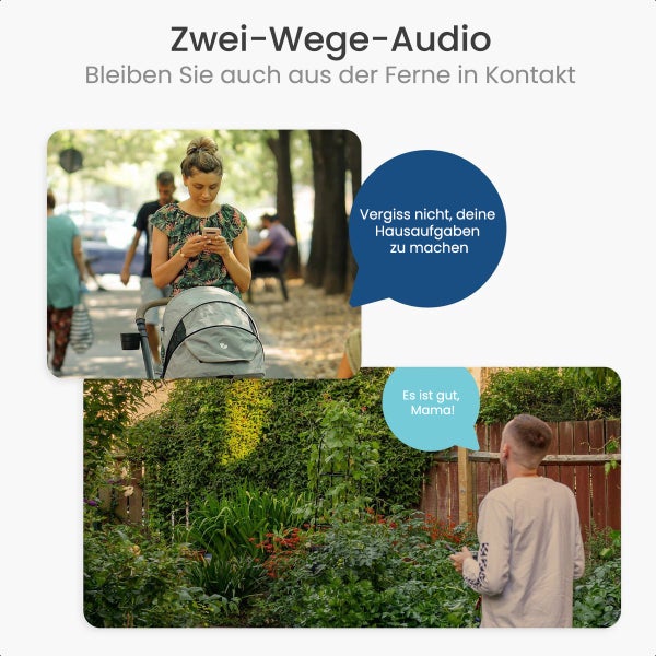 Gologi Superior Außenkamera - Außenkamera mit Nachtsicht - Kabelgebundene Sicherheitskamera - Sicherheitskamera - 3MP - Mit Wifi und App - Weiß
