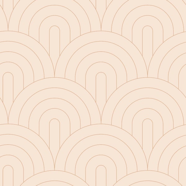 Dekoratives Tapetenmuster mit sich überlappenden Bögen