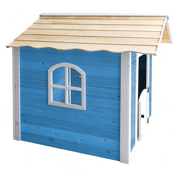Home Deluxe - Spielhaus - DER GROßE PALAST blau - 118 x 138 x 132 cm - ohne Bank - inkl. Montagematerial I Gartenhaus Holzhaus Kinderhaus