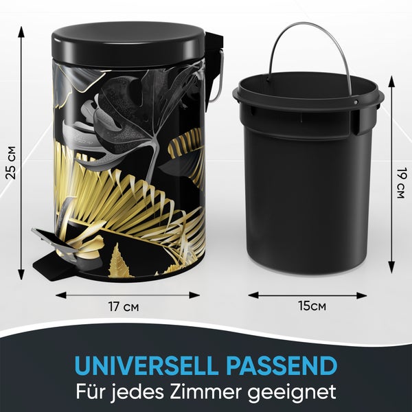 Sanilo Kosmetikeimer 3L mit Absenkautomatik Golden Leaves
