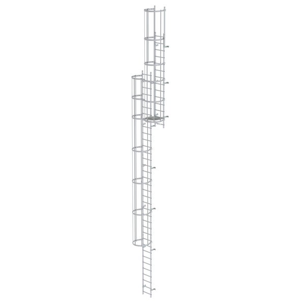 MUNK ortsfeste Steigleitern Aluminium eloxiert, 11,76m SH PG1