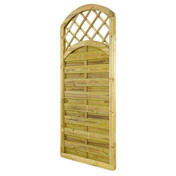 Holzzaun mit Rankgitter