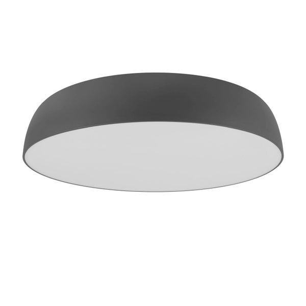 Graue Deckenleuchte mit runder Form
