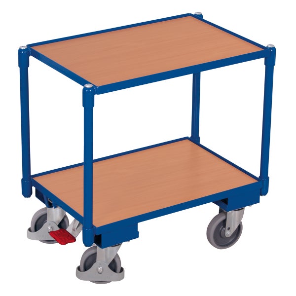 Etagenwagen mit zwei Ebenen und Rollen