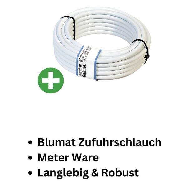 Blumat Zufuhrschlauch weiß, 8 mm, Meterware – Bewässerungsschlauch