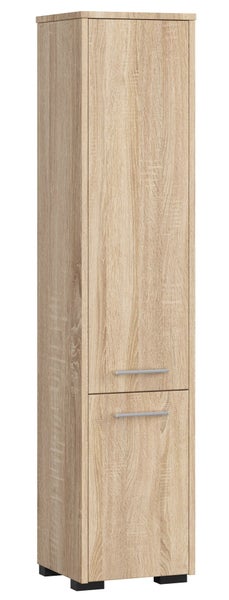 Hochschrank aus Holz mit Schublade für das Badezimmer