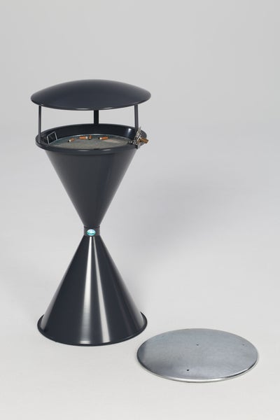 PROREGAL Klassischer Standascher Für Innen Außenbereich HxBxT 73 x 40 x 40 cm Stahlblech Anthrazit