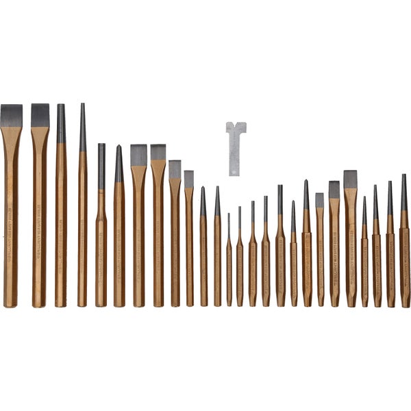 Satz aus Stanzwerkzeugen und einem Werkzeug zum Messen der Schlagkopfhärte