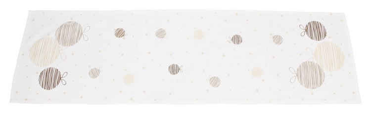 FRANK FLECHTWAREN | Tischläufer Christbaumkugeln, 40 x 140 cm, BAUMWOLLE, POLYESTER