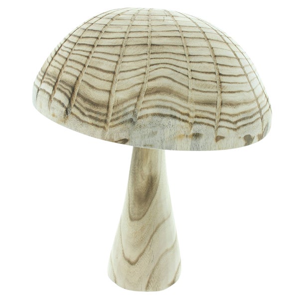 FRANK FLECHTWAREN | Holzdeko Mushroom, groß, PAULOWNIA, ca. 29 x 29 x 35 cm
