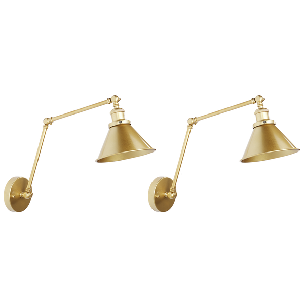 Wandlampe 2er Set NARVA verstellbar Metall Gold