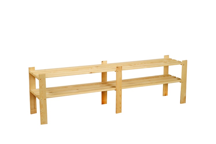 PROREGAL Holzregal Pinepeak HxBxT 50 x 170 x 28 cm 2 Fachboden 1,2 cm Dickes Kiefernholz Natur
