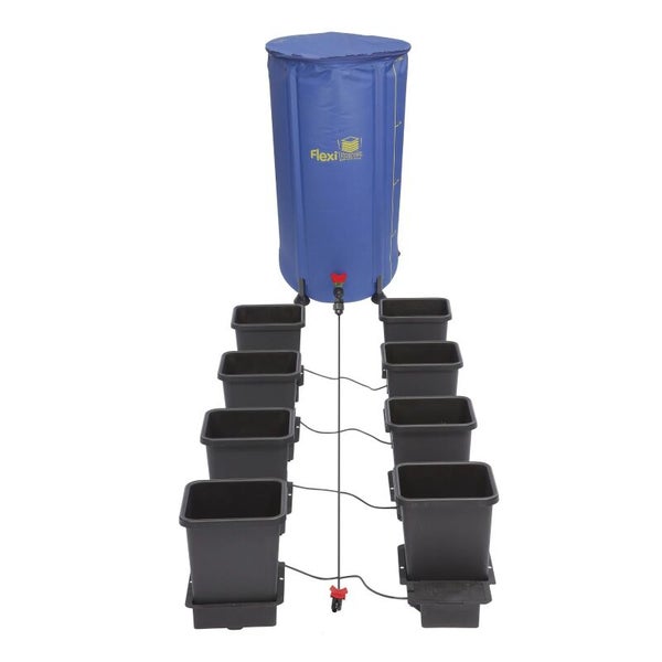 Autopot 8er Bewässerungssystem – Komplettset mit 100L Tank, Automatisches Gießsystem für stressfreies, platzsparendes und stromfreies Pflanzenwachstum