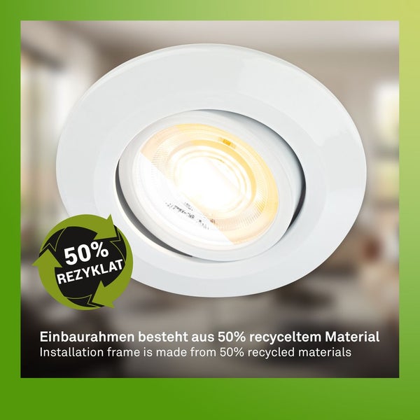 6er Set LED Einbaustrahler 230V LED Einbauleuchten Spots schwenkbar CTS Ra90