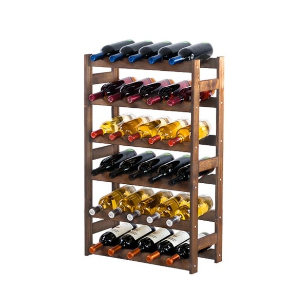 PROREGAL Weinregal Pinotwine HxBxT 86 x 53 x 25 cm 30 Flaschen Massives Kiefernholz Braun Geölt