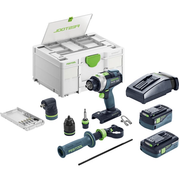 Festool Akku-Schlagbohrschrauber TPC 18/4 5,0/4,0 I-Set QUADRIVE / 1x 4,0 1x 5,0 Akku + Ladegerät + Zubehör im Systainer - 577621