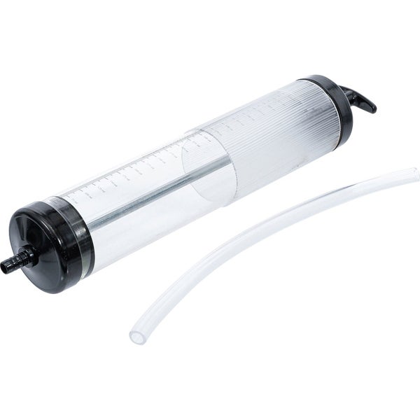 Ölabsaugpumpe mit transparentem Zylinder und Schlauch