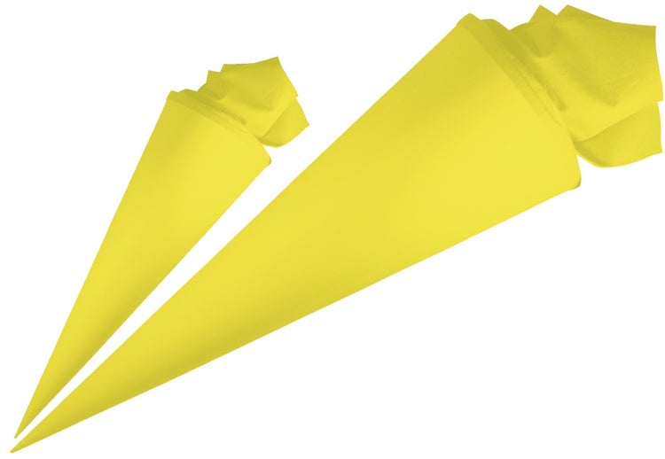 URSUS Schultüten Bastel-Schultüte mit Filzmanschette, sonnengelb, Höhe: 35 cm, Durchmesser: 11,5 cm
