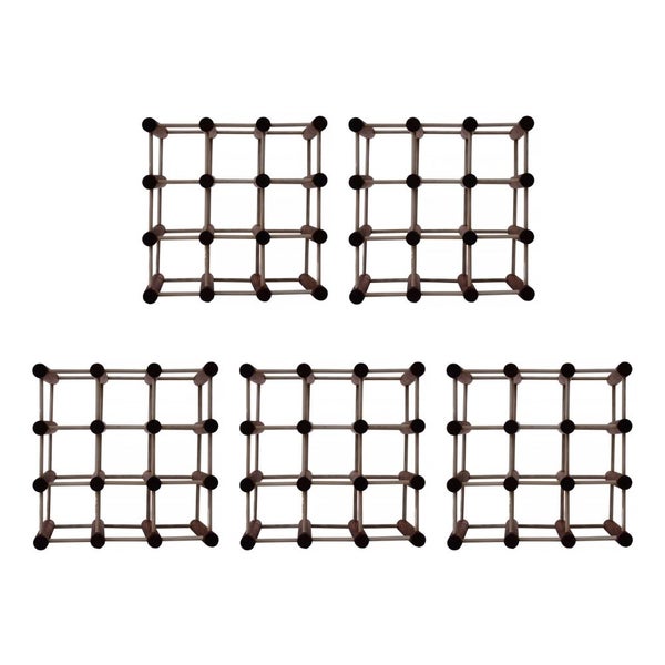 PROREGAL Modulares Weinregal Vinotega Mod HxBxT 36 x 36 x 24 cm 5 x  9 Flaschen Massives Kiefernholz Braun Geölt