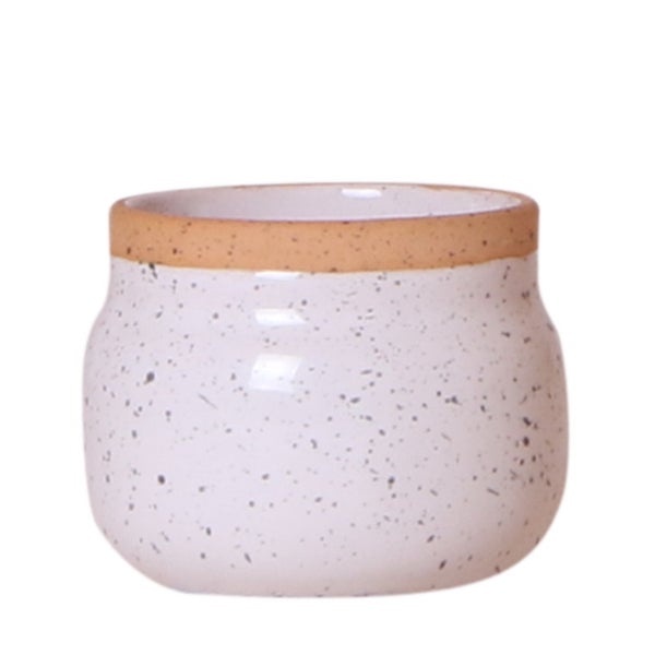 Übertopf Vintage Bowl - Keramik im Vintage-Look - weiß - passend für 6cm Töpfe