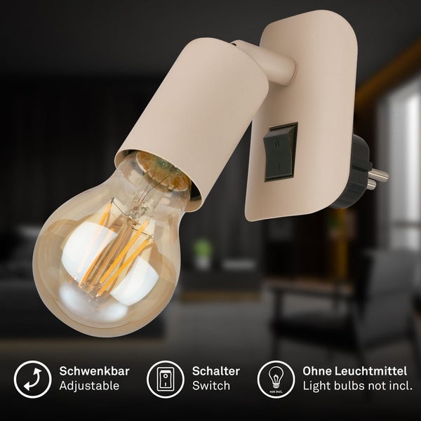 Wandlampe Wandleuchte innen Spotleuchte Flur Leselampe Schwenkbar Retro E27