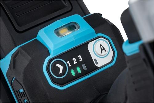 Akkubetriebenes Werkzeug mit Funktionsanzeige