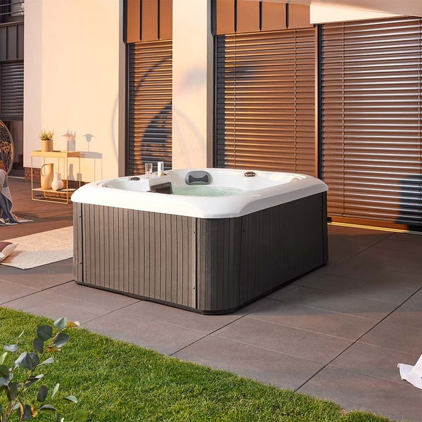 Home Deluxe - Outdoor Whirlpool - SEA STAR PURE - Maße 180 x 160 x 79 cm - Inkl. Heizung, 19 Massagedüsen und 15 Lichtquellen I Außen Whirlpool Spa für 4 Personen
