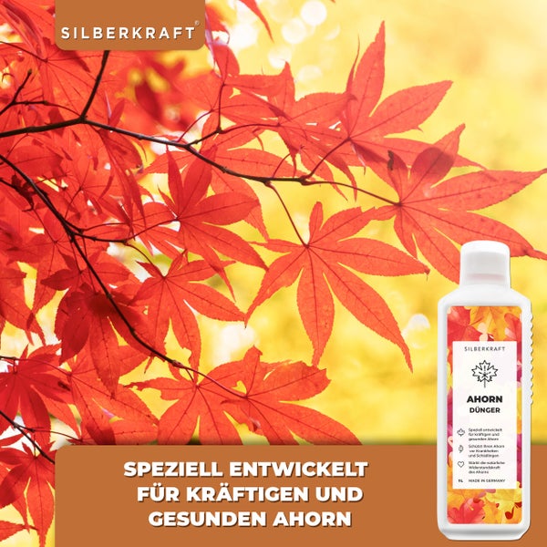 SILBERKRAFT Ahorn Dünger – Für Japanischen & Fächerahorn – 1 Liter