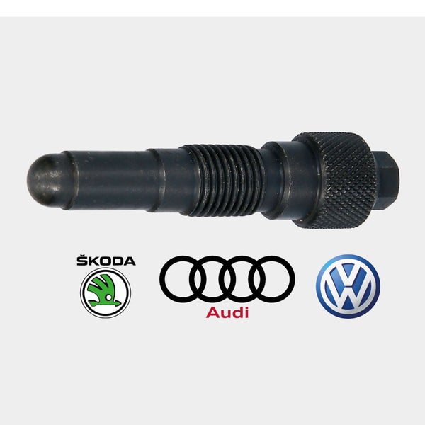Arretierdorn für Motorreparaturen mit Skoda Logo, Audi Logo und Volkswagen Logo