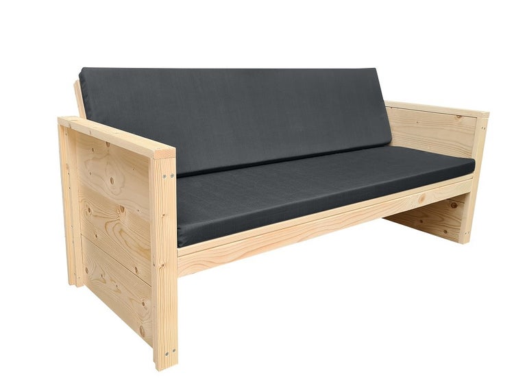 Wood4you - Gartenbank - Bausatz zum Selbermachen 140Lx72Hx63T- Inklusive Kissen