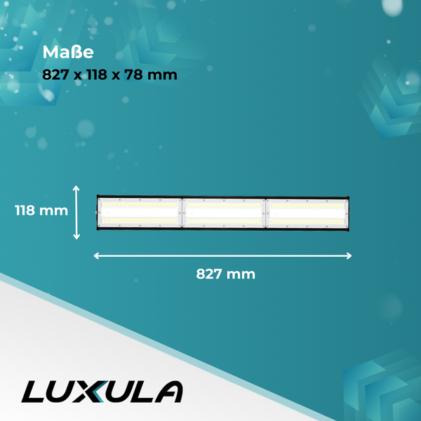 LUXULA 2er-Set LED Hallenleuchte 150W Highbay mit 18000lm IP65 IK08 Linearer Hallenstrahler 5000K Neutraleiß
