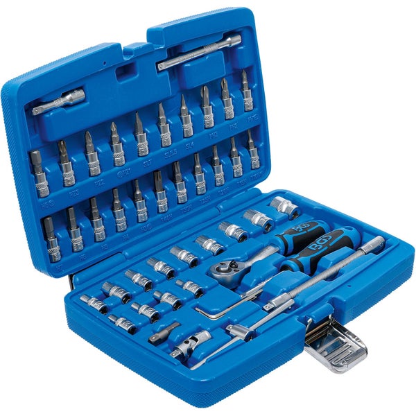 BGS Werkzeugkoffer mit diversen Bits, Steckschlüsseln und Schraubendrehern