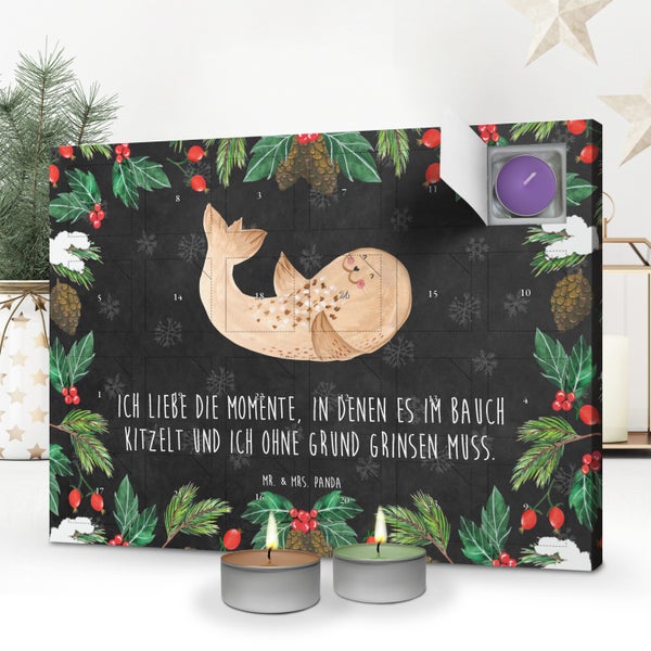 Mr. & Mrs. Panda Duftkerzen Adventskalender Robbe Liegen - Schwarz