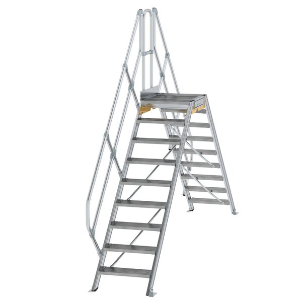 MUNK Überstieg 45° inkl. einen Handlauf, Stufenbreite 600mm, 2x9 Stufen