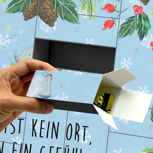 Mr. & Mrs. Panda Befüllbarer Adventskalender Elefant Seifenblasen - Blau Pastell