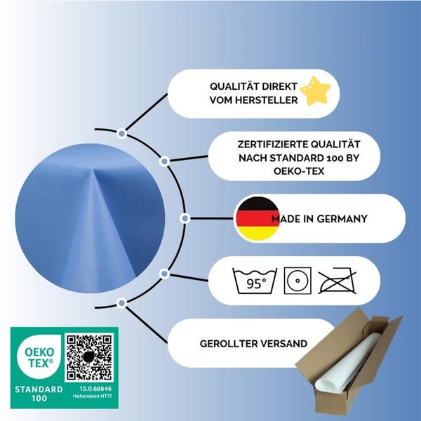 Sensalux Kombi-Set 1 Tischdeckenrolle 1m x 25m hellblau + Tischläufer 15cm blau